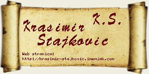 Krasimir Stajković vizit kartica